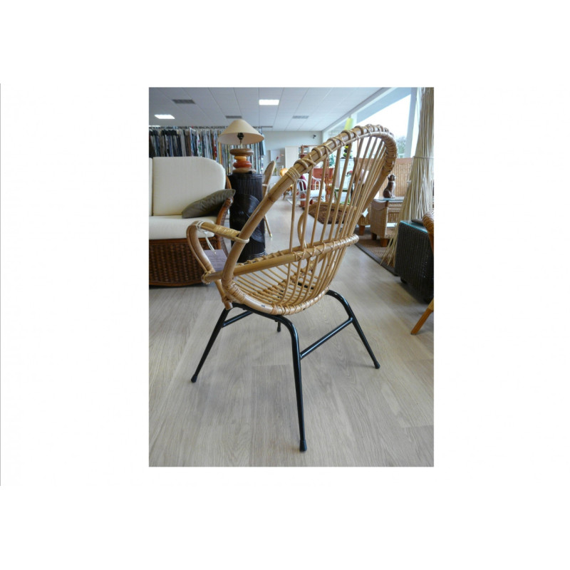 Fauteuil en rotin Tulipe