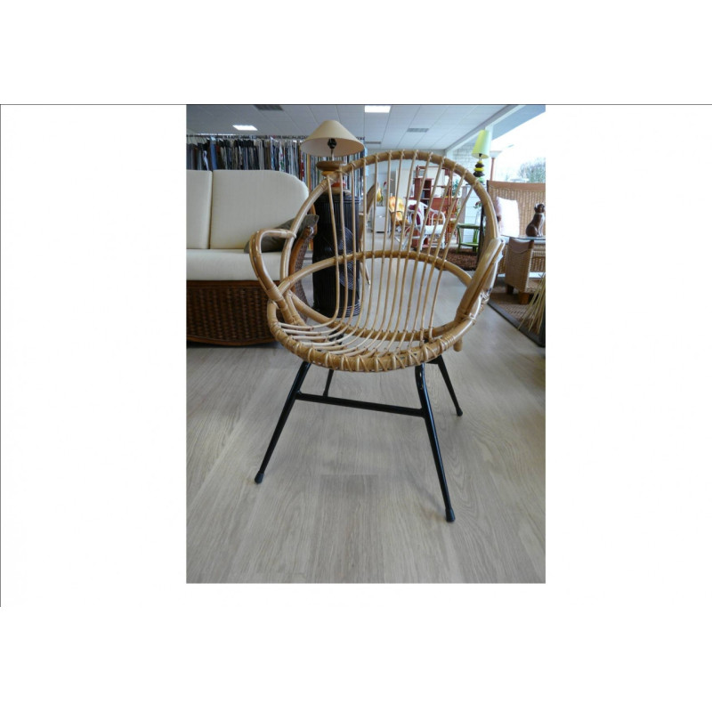 Fauteuil en rotin Tulipe