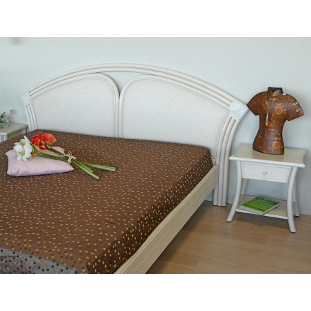 tête de lit en rotin - chambre en rotin