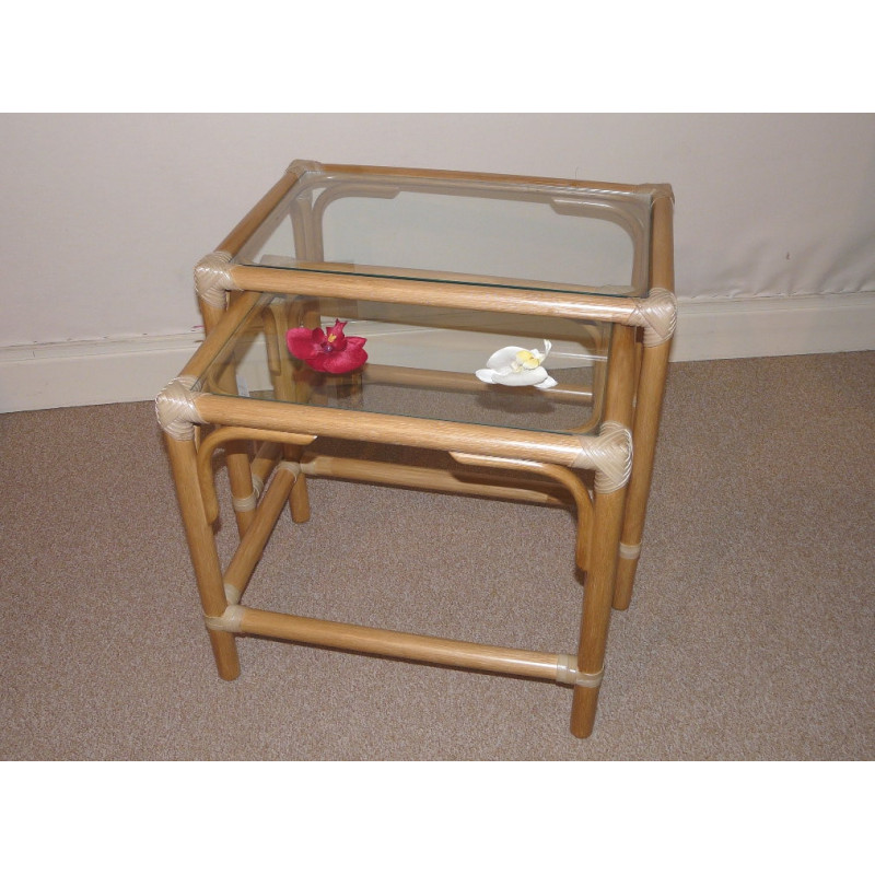 table gigognes en rotin - rotin design