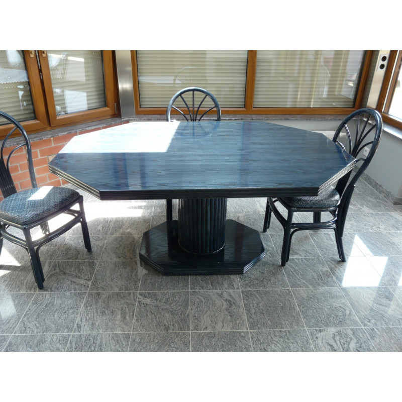 Table en rotin Lissac octogonale avec ou sans allonges