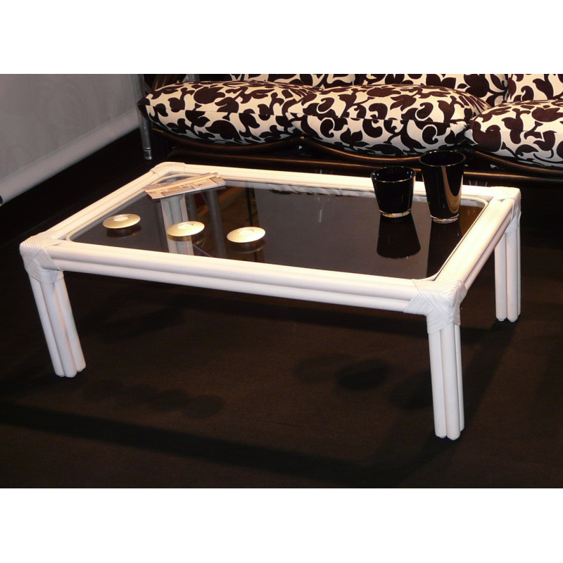 Table de salon en rotin Biarritz - Rotin création