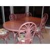 Table Bali ronde en rotin avec ou sans allonge