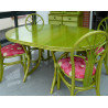 Table Bali ronde en rotin avec ou sans allonge
