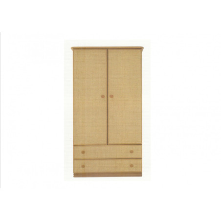 Armoire en rotin Tours en 2 portes et 2 tiroirs