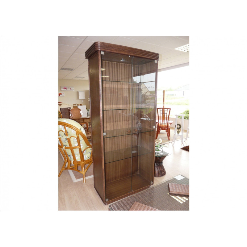 vitrine en rotin + meuble en rotin