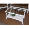 Table de salon en rotin rectangulaire pour la véranda.
